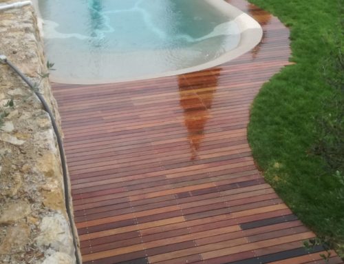 Aménagement d’une terrasse en bois type Ipé autour d’une piscine
